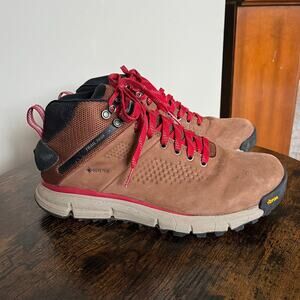 Danner Boots Mens 9 Trail 2650 Mid Waterproof GoreTex Vibram Brown Hiking